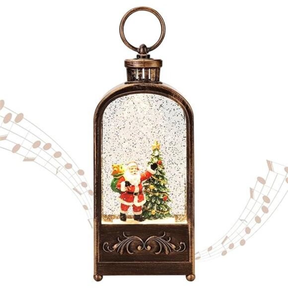 Christmas Musical Snow Globe Lantern - USB & Battery Powered Singing Globe - Picture 8 of 8